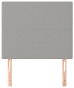 vidaXL Κεφαλάρι Ανοιχτό Γκρι 80x5x118/128 εκ. Ύφασμα