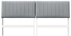 vidaXL Ταπετσαρισμένο κεφαλάρι Ανοιχτό γκρι 200 cm