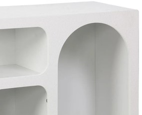 Μπουφές Emersi pakoworld με ράφια mdf σε λευκή απόχρωση 164x34x76εκ