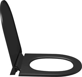 vidaXL Κάλυμμα Λεκάνης με Soft Close &amp; Quick Release Μαύρο