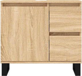 vidaXL Πλαίσιο Κρεβατιού Γκρι Sonoma 135 x 190 εκ. Double