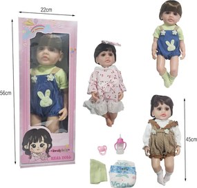 Κούκλα Μωρό με Αξεσουάρ 45cm - Lovely Baby Reall Doll