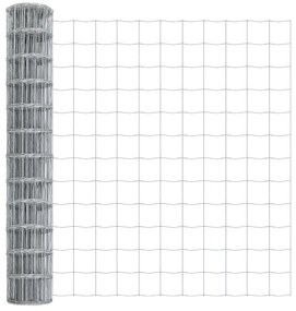 vidaXL Euro Fence με 13 Πόλους 1.2x25 μ Γαλβανισμένος Χάλυβας