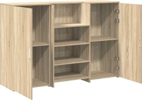 vidaXL Γραφείο υποδοχής Sonoma Δρυς 155x50x103,5εκ. Επεξεργασμένο Ξύλο