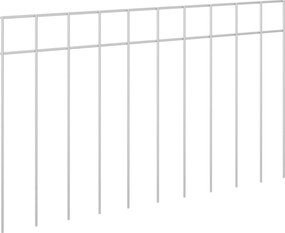 vidaXL Πάνελ Φράχτη Κήπου 48 τμχ. 50 x 30 cm Γαλβανισμένος Χάλυβας