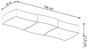 Sollux Φωτιστικό οροφής Square 6,PVC,6xE27/60w