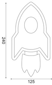 ΕΠΙΤΟΙΧΟ ΦΩΤΙΣΤΙΚΟ LED 5.5W 3000K 385LM NASA ΜΑΥΡΟ MDF 24X13X3.8CM - 1.5W - 20W - ZM21005WBK