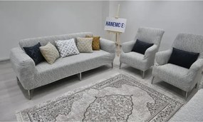 Stewehome Σετ καλύμματα καναπέ από πολυεστέρα και βαμβάκι με ριγέ σχέδιο 180x230 cm