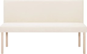 vidaXL Παγκάκι Κρεμ 139,5 εκ. από Πολυεστέρα