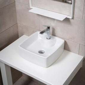 Ios White Gloss 38x38- Επιτραπέζιος νιπτήρας