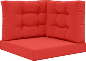 vidaXL Μαξιλάρι Καναπέ Εξωτερικού Χώρου 3 pcs Κόκκινο Πολυεστέρας