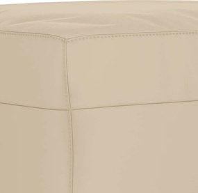 vidaXL Υποπόδιο Κρεμ 70 x 55 x 41 εκ. από Ύφασμα Μικροϊνών
