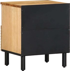 vidaXL Κομοδίνο καφέ 40x33x46 cm από μασίφ ξύλο Mango