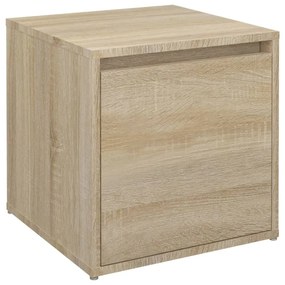 Κουτί με Συρτάρι Sonoma Δρυς 40,5x40x40 εκ. Επεξεργασμένο Ξύλο - Καφέ
