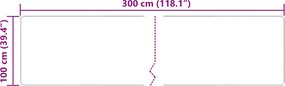 vidaXL Χαλί Runner MARSA Κρεμ 100 x 300 cm Πολυέστερ και PVC