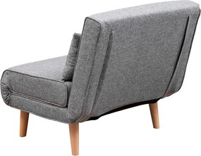 Πολυθρόνα-Κρεβάτι Ανοιχτό Γκρι FOLDE SINGLE 70x80x79