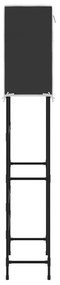 Ραφιέρα 2 Επιπέδων για Τουαλέτα Μαύρη 56x30x170 εκ. από Σίδερο - Μαύρο