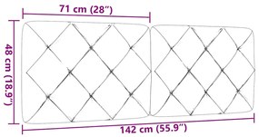 Μαξιλάρι για Κεφαλάρι Μαύρο Taupe 140 εκ. Υφασμάτινο - Μπεζ-Γκρι