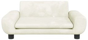 vidaXL Καναπές Παιδικός Κρεμ 70 x 45 x 33 εκ. Βελούδινος