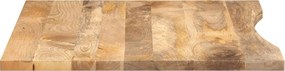 vidaXL Επιφάνεια Γραφείου Καμπύλη 100x80x2,5 εκ Μασίφ Ακατ. Μάνγκο