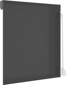 vidaXL Ρολό εισόδου Ανθρακί 110 x 130 cm Αλουμίνιο και Πολυουρεθάνη