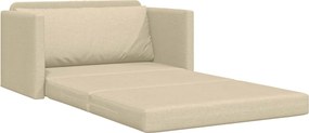 vidaXL Κρεβάτι καναπές 110cm Κρεμ ύφασμα