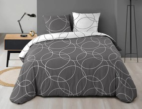 Σετ Υπέρδιπλη Παπλωματοθήκη & 2 Μαξιλαροθήκες Elton Douceur d'intérieur από microfiber, με διαστάσεις 220x240cm