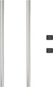 vidaXL Στύλος Περιφράξεων 2 pcs Ασημί 110 cm
