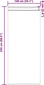 vidaXL Κουρτίνες Μαύρης Ύφανσης με Δαχτυλίδια 2 pcs Μαύρο