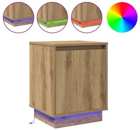 vidaXL Κομοδίνο με artisan δρυς 39 x 34.5 x 50 εκ. Επεξεργασμένο ξύλο