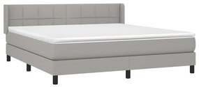 ΚΡΕΒΑΤΙ BOXSPRING ΜΕ ΣΤΡΩΜΑ ΑΝΟΙΧΤΟ ΓΚΡΙ 180X200 ΕΚ. ΥΦΑΣΜΑΤΙΝΟ 3129729