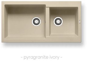 Kitchen Sink Pyragranite Alazia 96x50 cm 2B Ivory