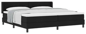 vidaXL Κρεβάτι box spring με στρώμα με στρώμα Μαύρο 200 x 200 cm