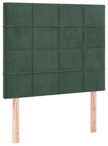Κρεβάτι Boxspring με Στρώμα Σκούρο Πράσινο 100x200εκ. Βελούδινο 3137830