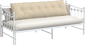 vidaXL Μαξιλάρι Πλάτης Κρεμ 180 x 19 x 50 εκ ύφασμα