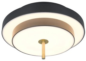 Φωτιστικό Οροφής - Πλαφονιέρα Keaton 640210180 Led 34,5W 2400lm 2300+3000+4000K 40x20cm Black-Gold Trio Lighting