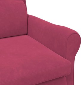 vidaXL Πολυθρόνα Μπορντό Βελούδο