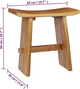 vidaXL Σκαμπό από Μασίφ Ξύλο Teak