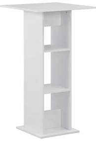 vidaXL Τραπέζι Μπαρ Λευκό 60 x 60 x 110 εκ.