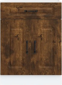 vidaXL ντουλάπι βάσης κουζίνας Kalmar Καπνιστή δρυς Επεξεργασμένο Ξύλο