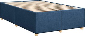 vidaXL Κρεβάτι box spring με στρώμα Μπλε 120 x 200 cm Ύφασμα