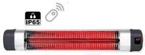 Θερμάστρα Επίτοιχη Τηλεχειριζόμενη Red Quartz 2000W Μαύρο ΙΡ65 70-00614 Panagoulas-70-00614-Μαύρο 70-00614