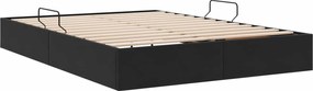 vidaXL Κρεβάτι Οθωμανικού Τύπου Μαύρο 140 x 190 cm Βελούδο