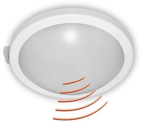 Adeleq Led Χελώνα Pc Στρογγυλή Με Ανιχνευτή Κίνησης 15W 4000K Ip64 Λευκή 21-21315710