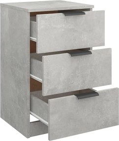 vidaXL Κομοδίνα Γκρι Σκυροδέματος 40x36x65 εκ.