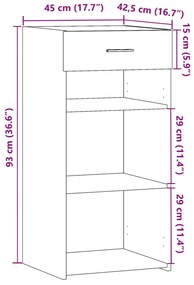 ΣΥΡΤΑΡΙΕΡΑ ΜΑΥΡΗ 45X42,5X93 ΕΚ. ΑΠΟ ΕΠΕΞΕΡΓΑΣΜΕΝΟ ΞΥΛΟ 846321