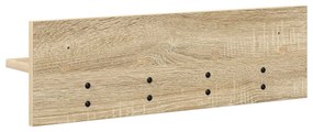 vidaXL Τοίχου Κρεμάστρα με ράφι Sonoma Δρυς 60 x 10.5 x 18 εκ