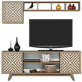 Σύνθεση Τηλεόρασης Inci 845HCT3071 160x35x56,2cm Walnut-Cream