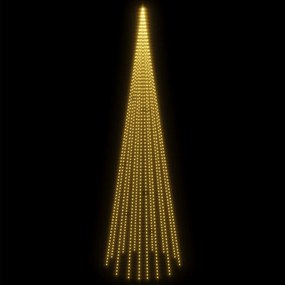 vidaXL Χριστουγ. Δέντρο για Ιστό Σημαίας 1134 LED Θερμό Λευκό 800 εκ.