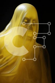 Intra Συλλεκτικό Ξύλινο Παζλ Plywood 4mm - Κίτρινο πλωτό άγαλμα Σε Ξύλινο Κουτί - Διαστάσεις Puzzle: 10x10 cm – 25 κομμάτια